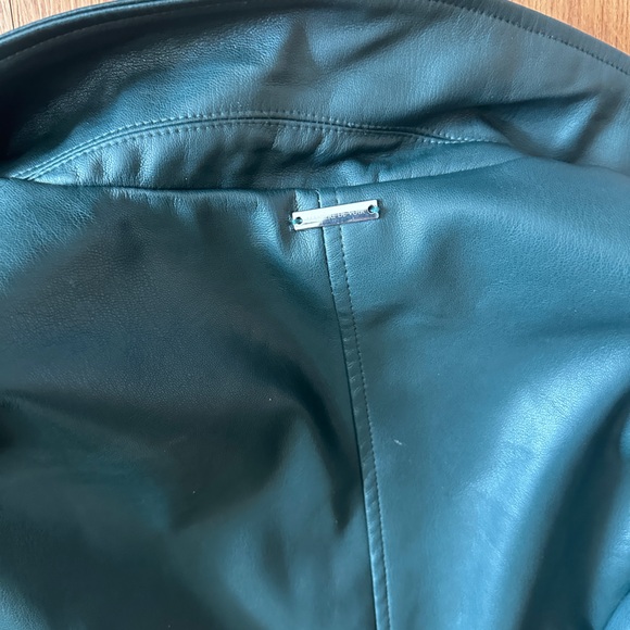 Manière De Voir Vegan Leather Belted Blazer Dress - Picture 7 of 9